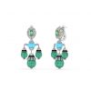 Turquoise Emerald Drop Earrings